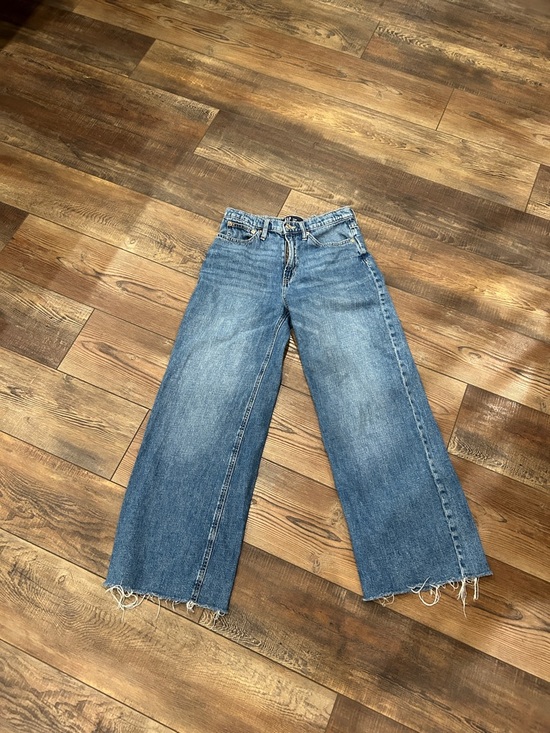 GAP Denim - GAP Light Blue Wide-Leg Raw Hem Jeans